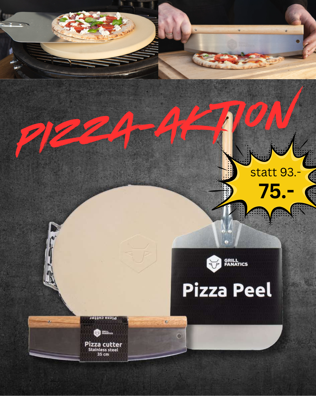 Pizza auf dem Grill